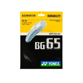 Badmintonový výplet Yonex Micron BG65 Black (0.70 mm)