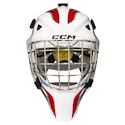 Brankářská hokejová maska CCM Axis F5 CCE White/Red Junior