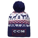 Čepice CCM Holiday Pom Knit B Navy Senior