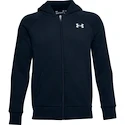 Chlapecká mikina Under Armour  RIVAL COTTON FZ HOODIE dark blue L