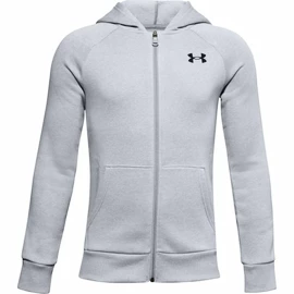 Chlapecká mikina Under Armour RIVAL COTTON FZ HOODIE grey