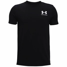 Chlapecké tričko Under Armour Sportstyle Left Chest SS Black