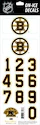 Čísla na helmu Sportstape  ALL IN ONE HELMET DECALS - BOSTON BRUINS