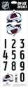 Čísla na helmu Sportstape  ALL IN ONE HELMET DECALS - COLORADO AVALANCHE