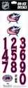 Čísla na helmu Sportstape  ALL IN ONE HELMET DECALS - COLUMBUS BLUE JACKETS