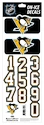 Čísla na helmu Sportstape  ALL IN ONE HELMET DECALS - PITTSBURGH PENGUINS - DARK HELMET