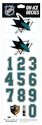 Čísla na helmu Sportstape  ALL IN ONE HELMET DECALS - SAN JOSE SHARKS