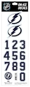 Čísla na helmu Sportstape  ALL IN ONE HELMET DECALS - TAMPA BAY LIGHTENING