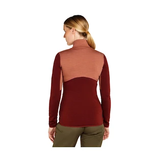 Dámská mikina Icebreaker Merino 400 RealFleece Descender LS Z Cedar Wood/Port/Cb