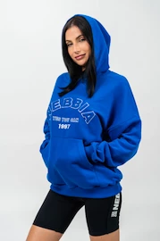 Dámská mikina Nebbia GYM RAT Branded Oversized Hoodie blue