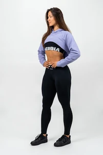 Dámská mikina Nebbia GYM TIME Designer Cropped Hoodie purple