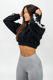 Dámská mikina Nebbia ICONIC Cropped Zip-Up Hoodie black