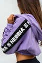 Dámská mikina Nebbia ICONIC Cropped Zip-Up Hoodie purple