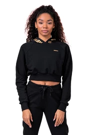 Dámská mikina Nebbia Intense Golden Crop hoodie 824 black