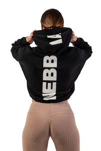 Dámská mikina Nebbia  Loose Fit Crop Hoodie black M/L