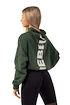 Dámská mikina Nebbia  Loose Fit Crop Hoodie Iconic 421 dark green