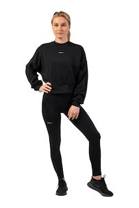 Dámská mikina Nebbia  Loose Fit Sweatshirt "Feeling Good" 420 black M/L