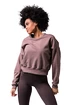 Dámská mikina Nebbia  Loose Fit Sweatshirt "Feeling Good" 420 brown