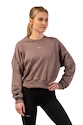 Dámská mikina Nebbia  Loose Fit Sweatshirt "Feeling Good" 420 brown M/L