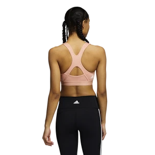 Dámská podprsenka adidas  Believe This Medium Support Workout Logo Ambient Blush