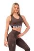 Dámská podprsenka Nebbia  Medium Impact Cross Back Sports Bra 410 brown