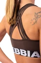 Dámská podprsenka Nebbia  Medium Impact Cross Back Sports Bra 410 brown