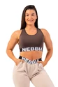 Dámská podprsenka Nebbia  Medium Impact Cross Back Sports Bra 410 brown