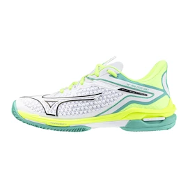 Dámská tenisová obuv Mizuno Wave Exceed Tour 6 CC White/Black/Mizuno Neo Lime