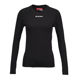 Dámské kompresní tričko CCM LS Training Tee Black Senior