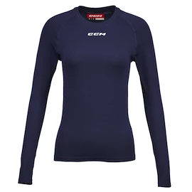 Dámské kompresní tričko CCM LS Training Tee Navy Senior