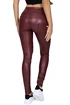 Dámské legíny Hugz Jeans  Wine Faux Leather Biker High Waist