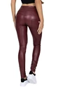 Dámské legíny Hugz Jeans  Wine Faux Leather Biker High Waist