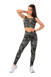 Dámské legíny Nebbia EKO leggings „Breathe“ mesh 400 camo green