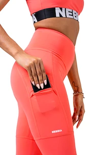 Dámské legíny Nebbia  High Waist Fit&Smart leggings 505 salmon