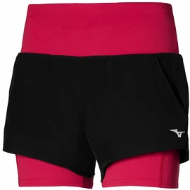 Dámské šortky Mizuno  2 in 1 4.5 Short/Black/Persian Red