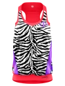 Dámské tílko Crazy Idea  Top Break Black/Zebra