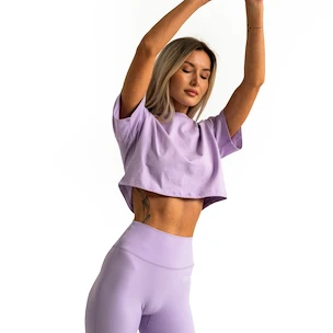 Dámské tílko GymBeam  Limitless Cropped T-shirt Lavender