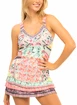 Dámské tílko Lucky in Love  Patch Me Tank w/Bra Melon