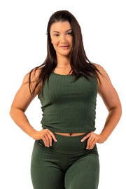 Dámské tílko Nebbia  Organic Cotton Ribbed Tank Top 414 dark green