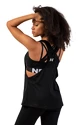 Dámské tílko Nebbia  Sleeveless Loose Cross Back Tank Top "Feeling Good" Black