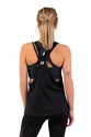 Dámské tílko Nebbia  Sleeveless Loose Cross Back Tank Top "Feeling Good" Black