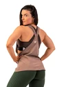 Dámské tílko Nebbia  Sleeveless Loose Cross Back Tank Top "Feeling Good" Brown