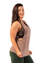 Dámské tílko Nebbia  Sleeveless Loose Cross Back Tank Top "Feeling Good" Brown