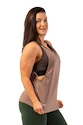 Dámské tílko Nebbia  Sleeveless Loose Cross Back Tank Top "Feeling Good" Brown L