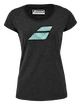 Dámské tričko Babolat  Exercise Flag Tee Women Black Heather L