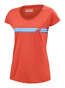 Dámské tričko Babolat  Exercise Stripes Tee Poppy Red S