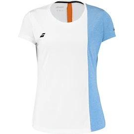 Dámské tričko Babolat Play Cap Sleeve Top Women White/Blue Hthr