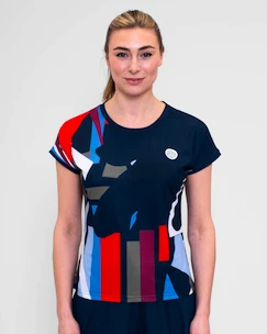 Dámské tričko BIDI BADU  New York 2024 Capsleeve Dark Blue/Red