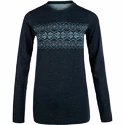 Dámské tričko Endurance  Yalia Seamless Wool Print LS Baselayer Dark Blue