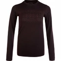 Dámské tričko Endurance  Yalia Seamless Wool Print LS Baselayer Dark Purple